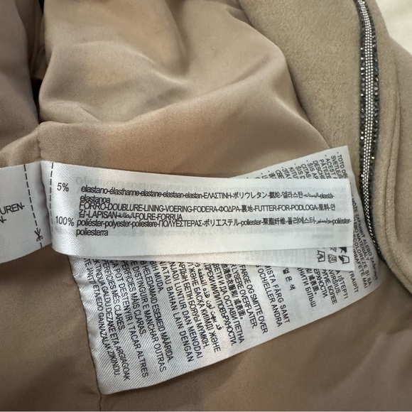 Zara Faux Suede Moto Jacket with Rhinestone Trim & Belt - Picture 11 of 11